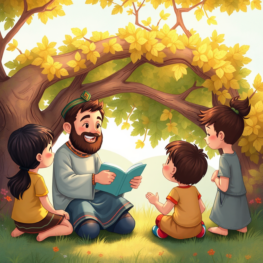 Nasrettin Hoca teaching children