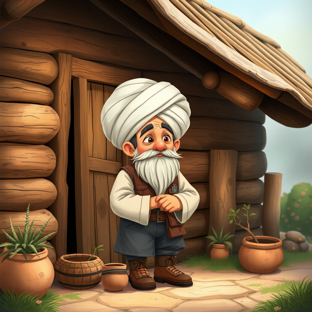Nasrettin Hoca at home preparing for a wedding