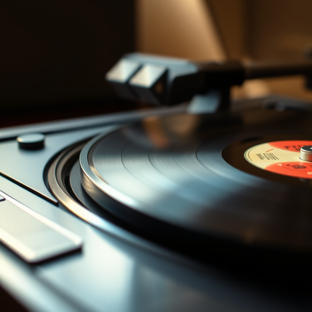Vintage vinyl record player