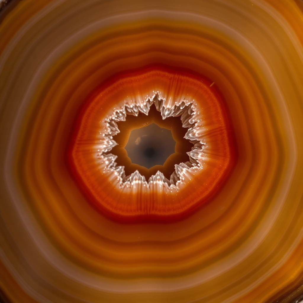 Macro photo of a polished Agate slice