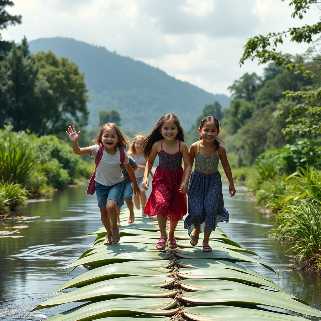 Crossing the river