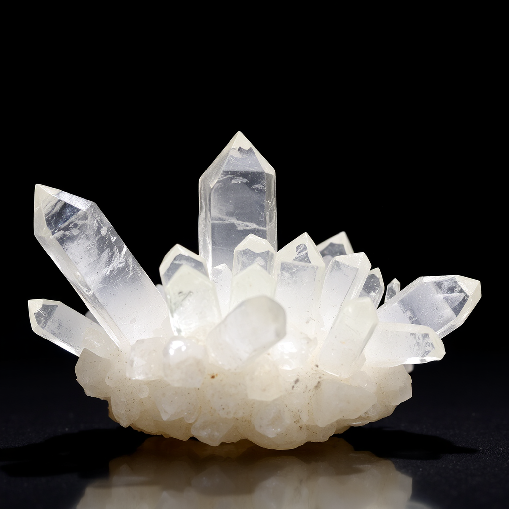 Photo of a sparkling Quartz crystal cluster