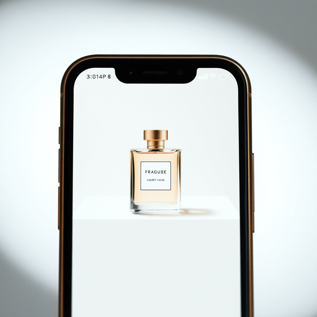 Mobile app interface for fragrance selection