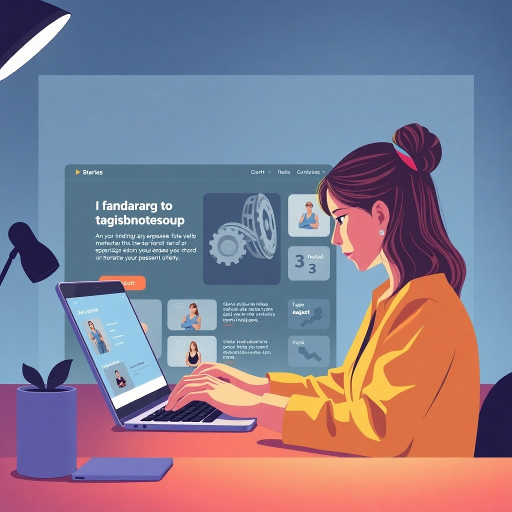 An image that illustrates a user-friendly and visually appealing website.  The image could be a user interacting easily with the website’s features.  The lighting should highlight the website’s functionality and the ease of use. The color palette should be consistent with her brand. The overall style should be intuitive and easy to use, showing ease of navigation and a good user experience.