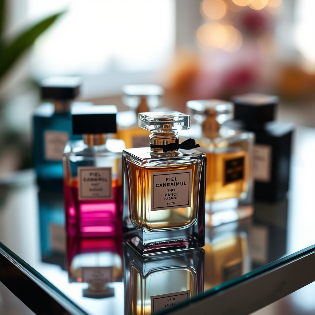Perfume bottles detail