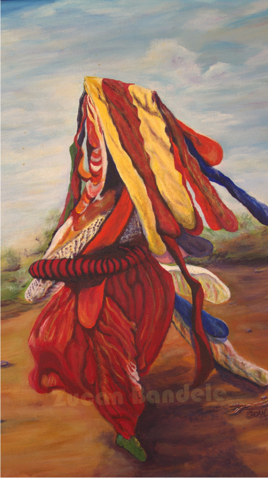 A dynamic scene showcasing a dancer with paintbrushes and splashes of color emanating from his movements. The background is an abstract blend of colors, illustrating artistic freedom. The dancer's pose is powerful and fluid, capturing the essence of creativity.