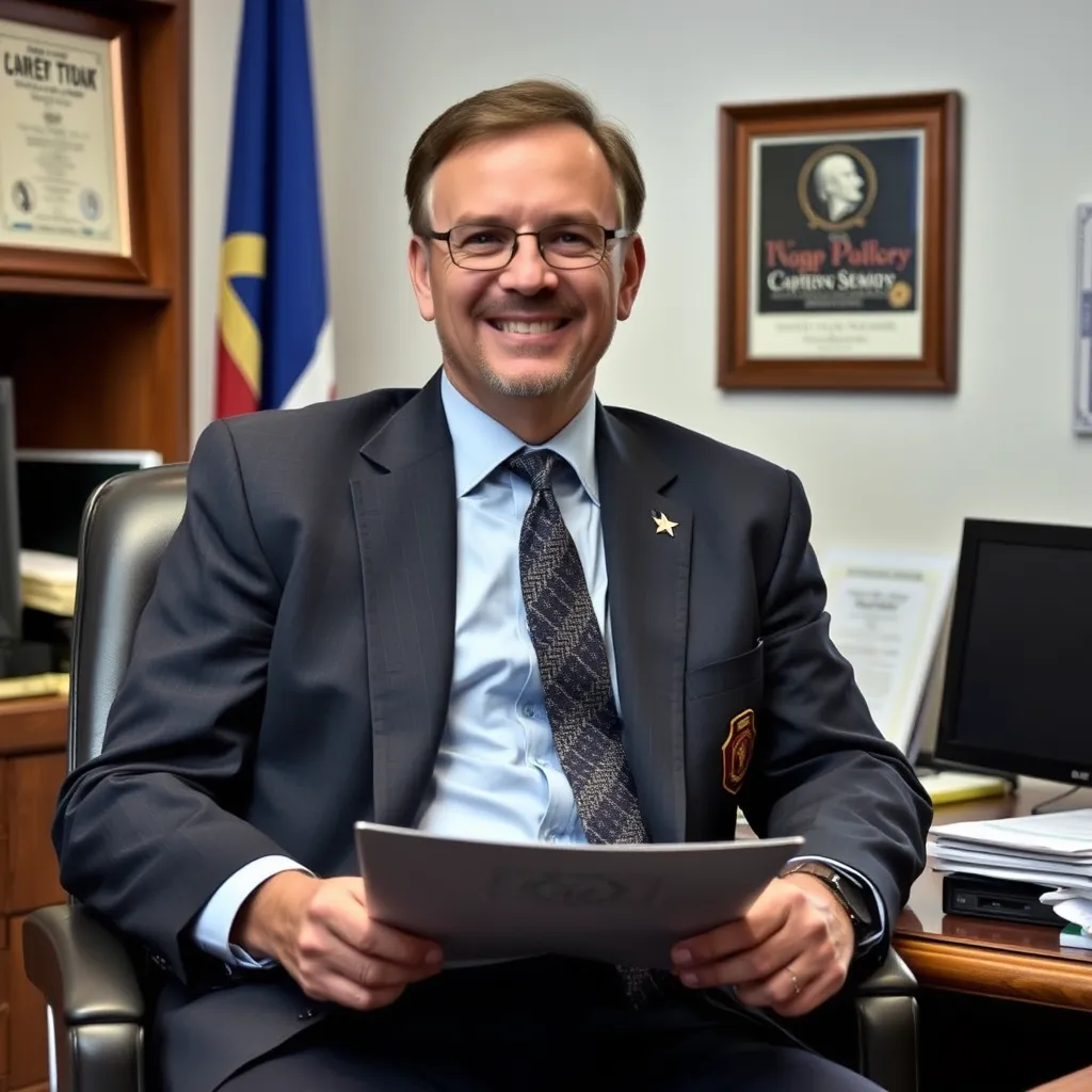 A photorealistic image of a person, dressed professionally, sitting at a desk in a government office. The person is holding a pen and carefully reviewing a birth investigation form. The form is laid out on the desk with other official documents, such as a passport and a birth certificate. The desk is made of polished wood with a brass nameplate that reads "Civil Registry". The room is well-lit, with soft diffused lighting coming from a window in the background. The walls are painted a warm beige color and adorned with framed photographs of historic Panama Canal Zone scenes.  The image should have a sense of professionalism and efficiency, highlighting the importance of accurate documentation in the birth registration process.  The image should be rendered in 8K resolution with hyperrealistic details and a cinematic aspect ratio.