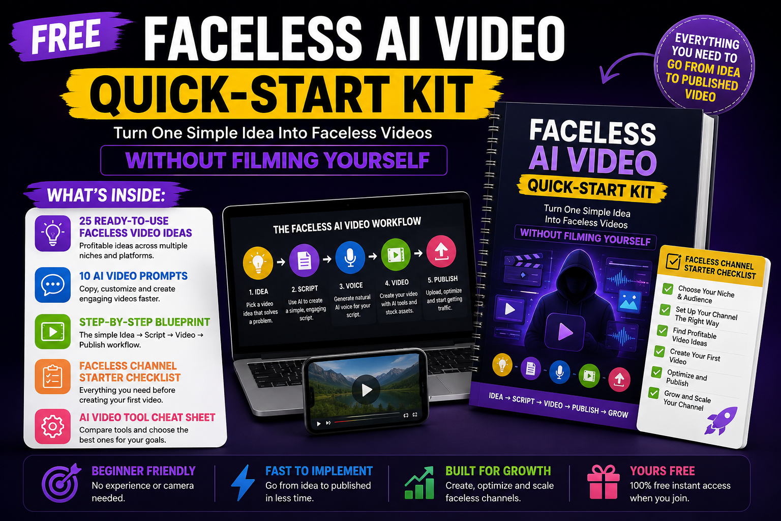 Faceless AI Video Quick-Start Kit