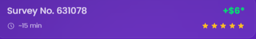 Example survey opportunity