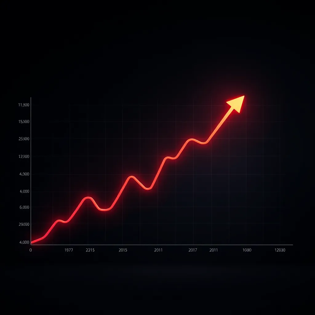 A  graph showing a consistent upward trend,  representing a successful trading strategy that consistently outperforms the market.  The graph should be visually appealing and showcase the positive results of  learning and applying advanced trading techniques.