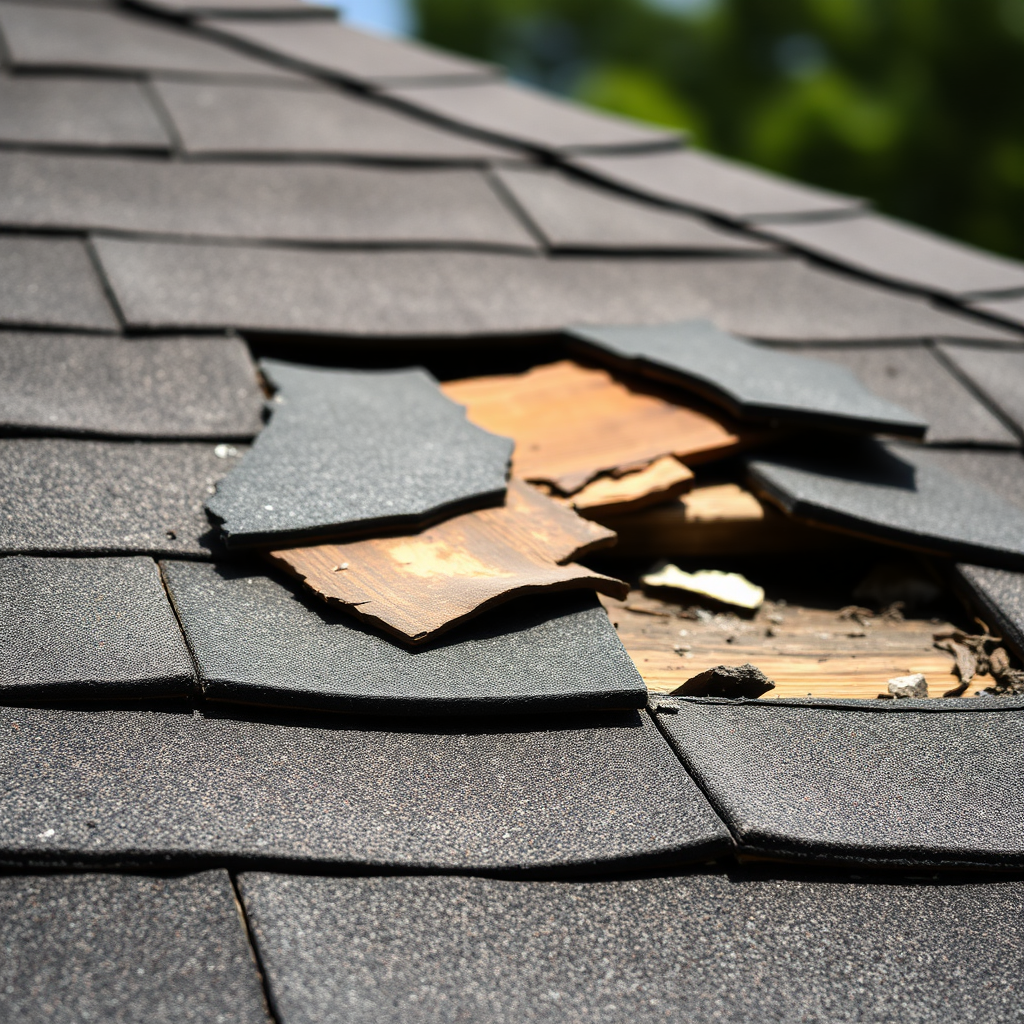 Before: Storm damage detail