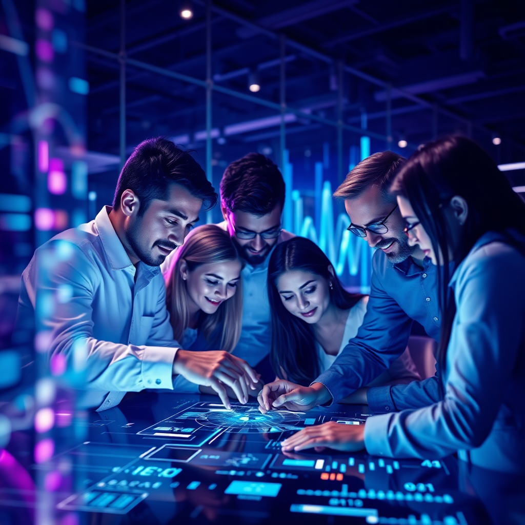 Our collaborative team working on HumanBot