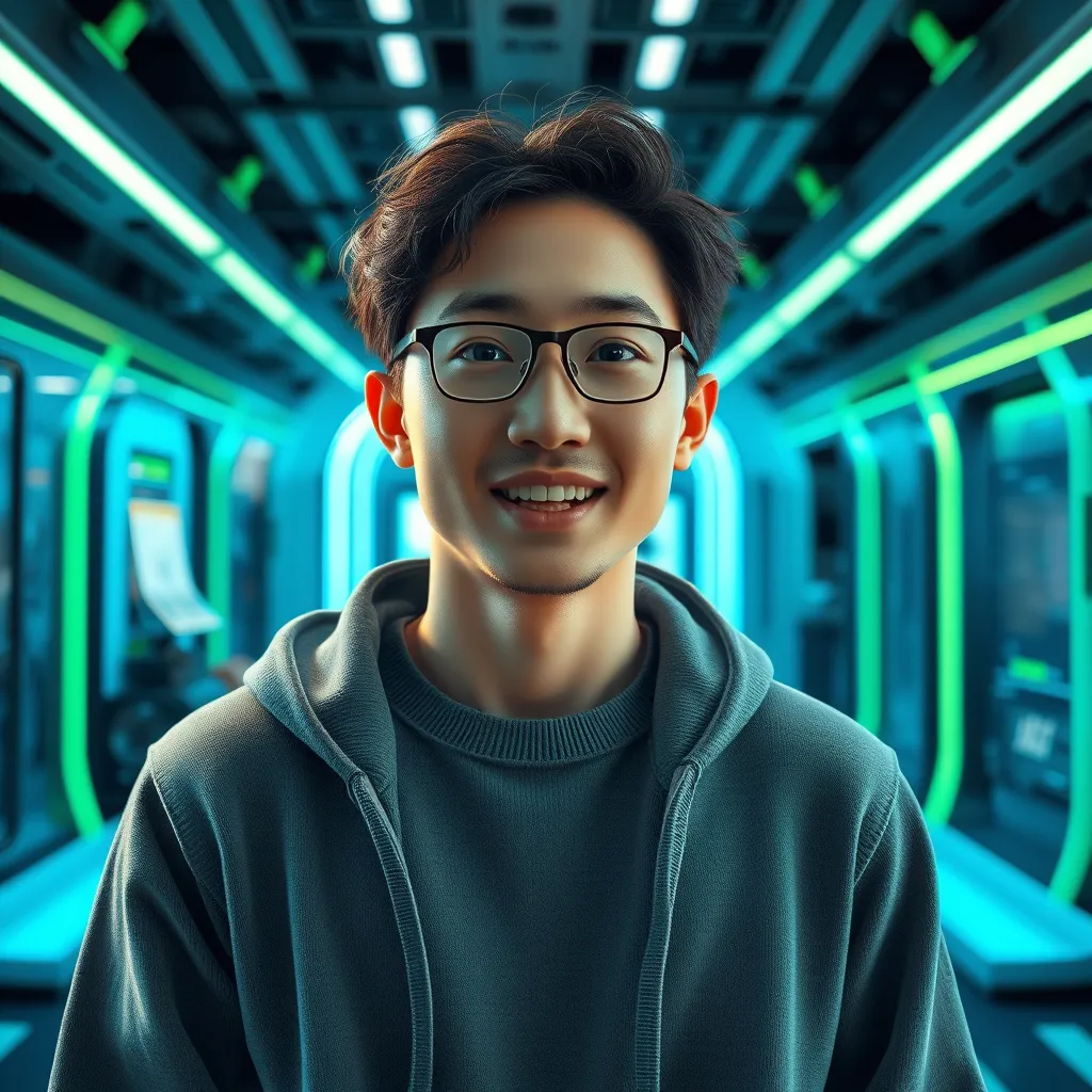 A photorealistic image of a person's photo being animated by Talking PHOTOS AI. The image should show the original photo transforming into a video with the person moving and talking realistically.  The background should be a modern, tech-focused environment with blue and green accents.  The image should evoke a sense of wonder and excitement.