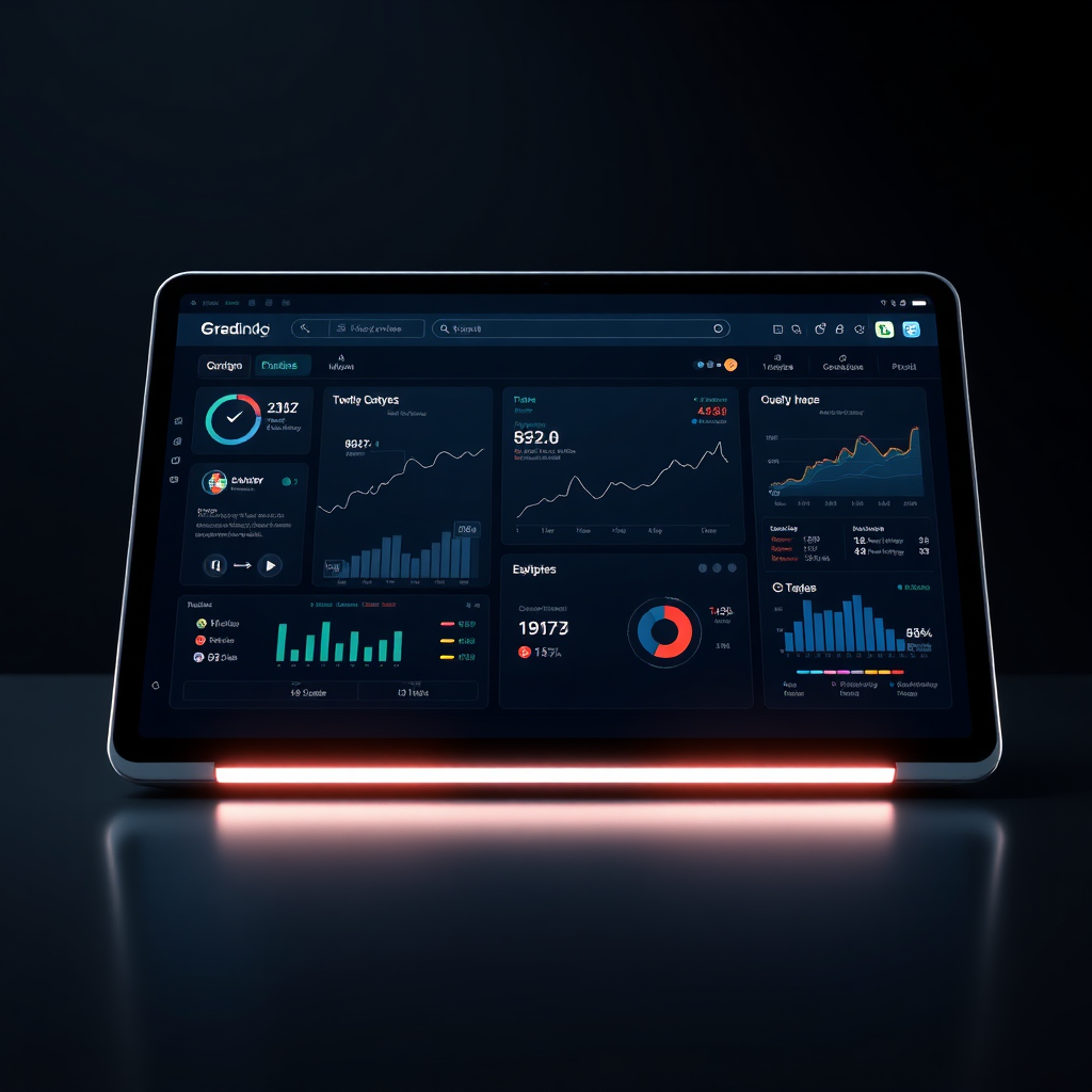 Web application dashboard showing AI-powered tools and user management