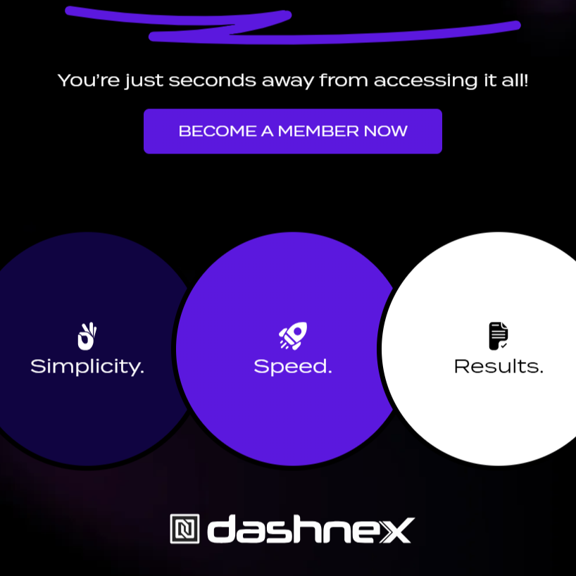 A hand holding a smartphone displaying a website built with the DashNex PowerTech platform. The website is sleek and modern, featuring a product showcase, blog posts, and a contact form. The background is a blurry image of a cityscape, symbolizing the potential for global reach.