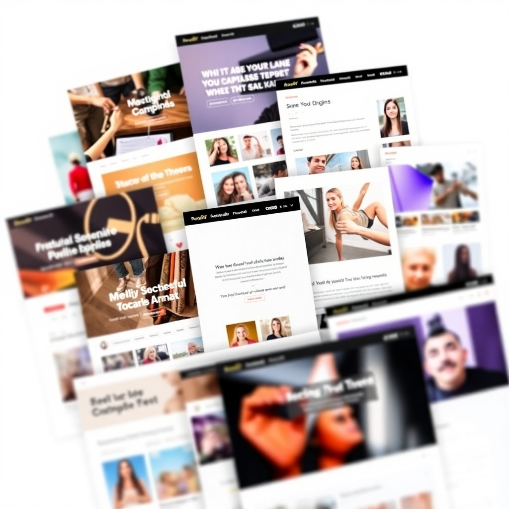 Stylized image using a collage-like approach, showcasing multiple successful social media posts, email campaigns, and website designs.  The color palette is diverse, reflecting creativity and versatility.  Camera angle is a dynamic, close-up, emphasizing diversity.