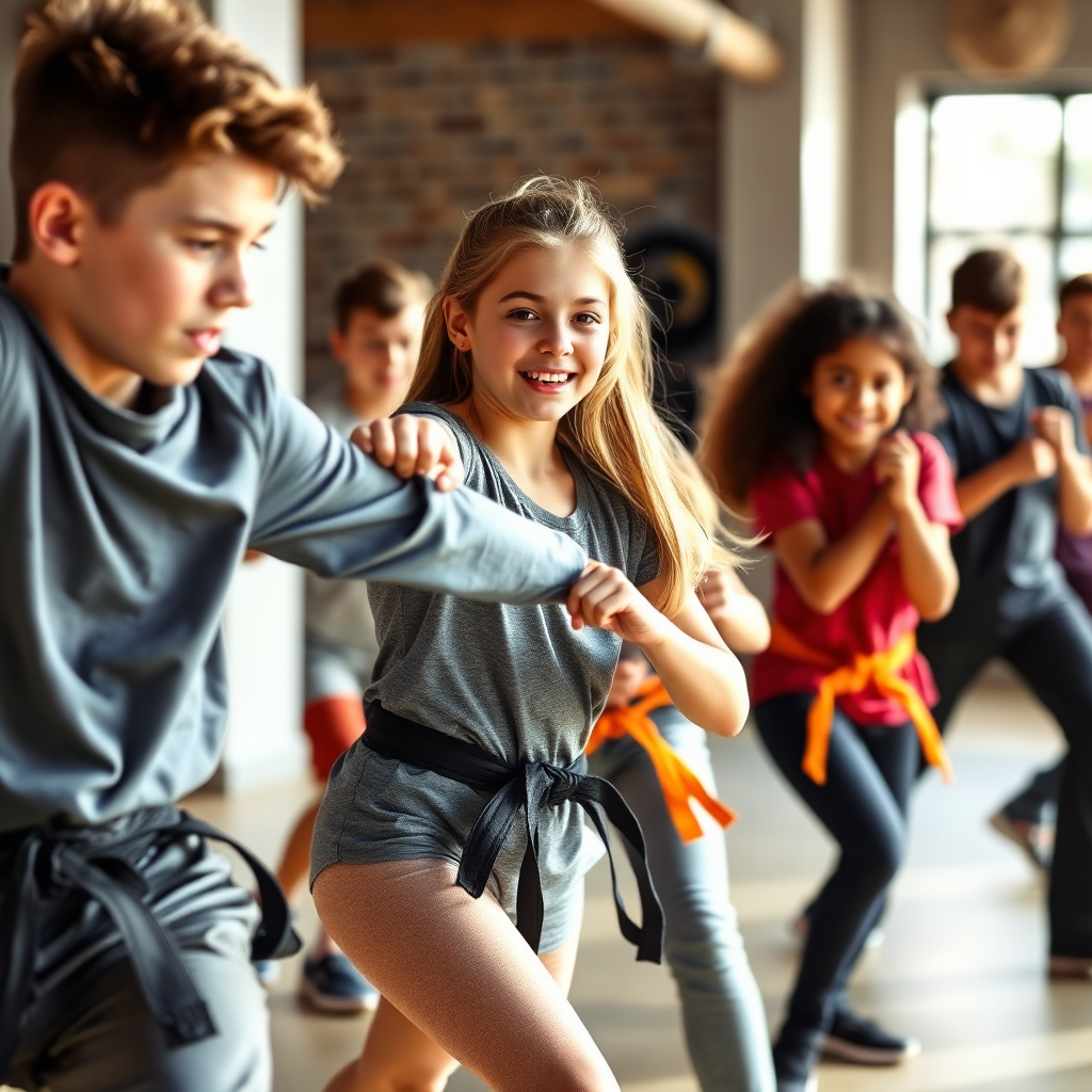 Teens participating in physical activity