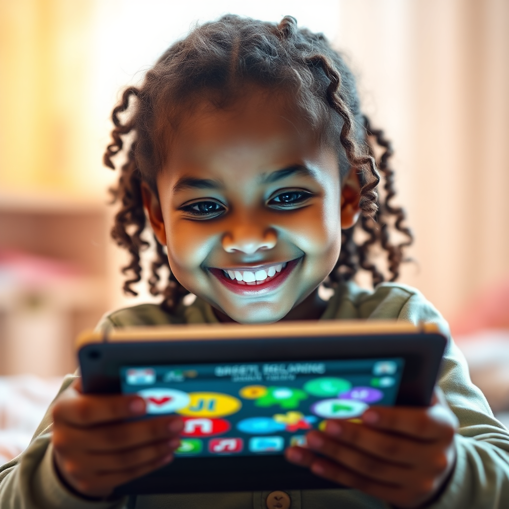 Child engaged in personalized learning