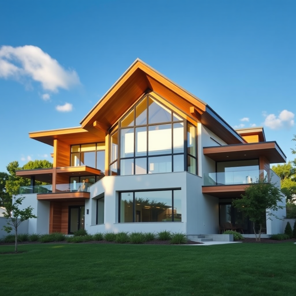 Modern custom home exterior