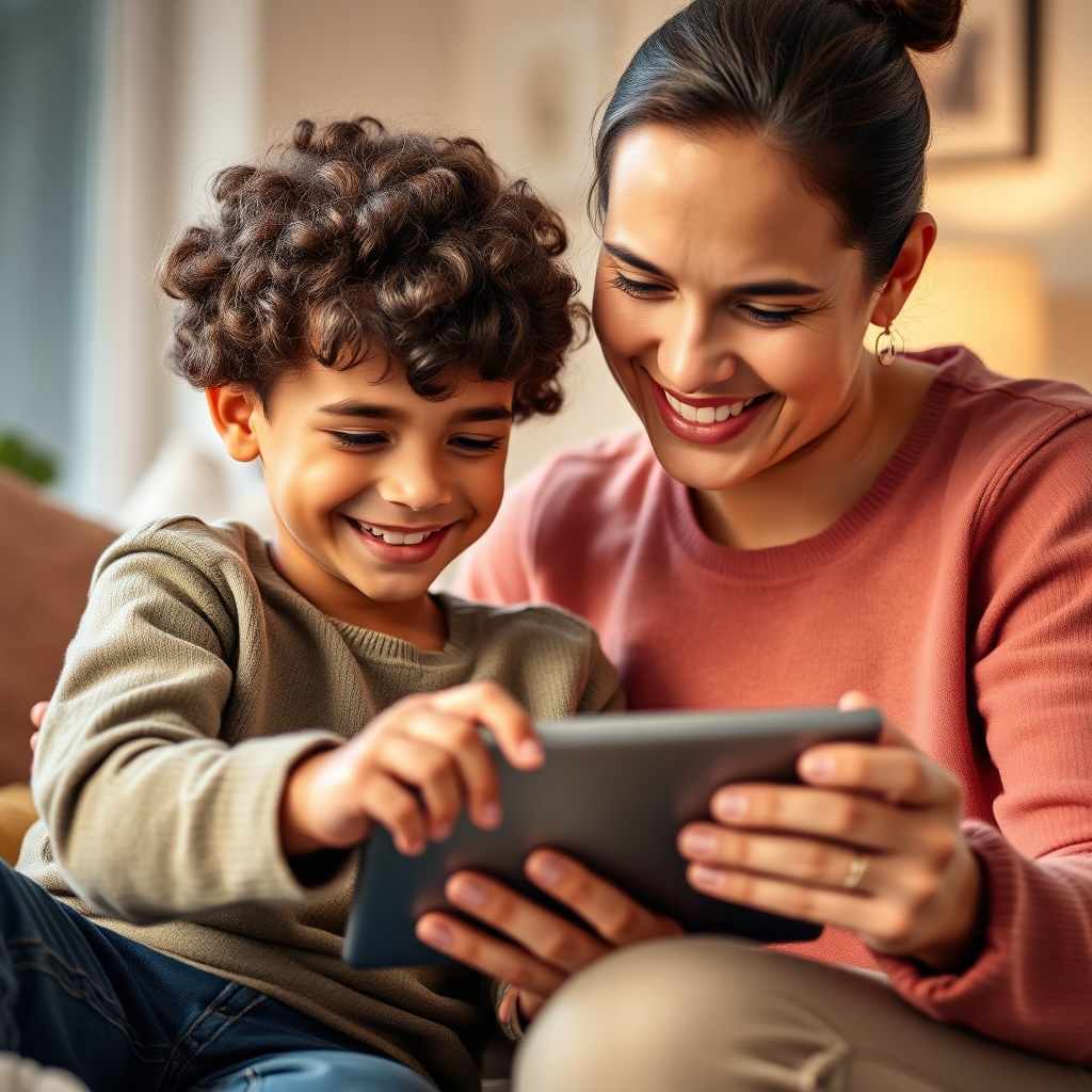 Parent helping child with OpenVoice