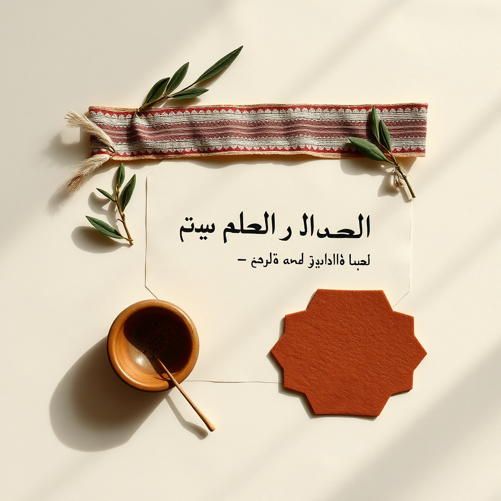 Hopeful collage with olive branch and tatreez textile