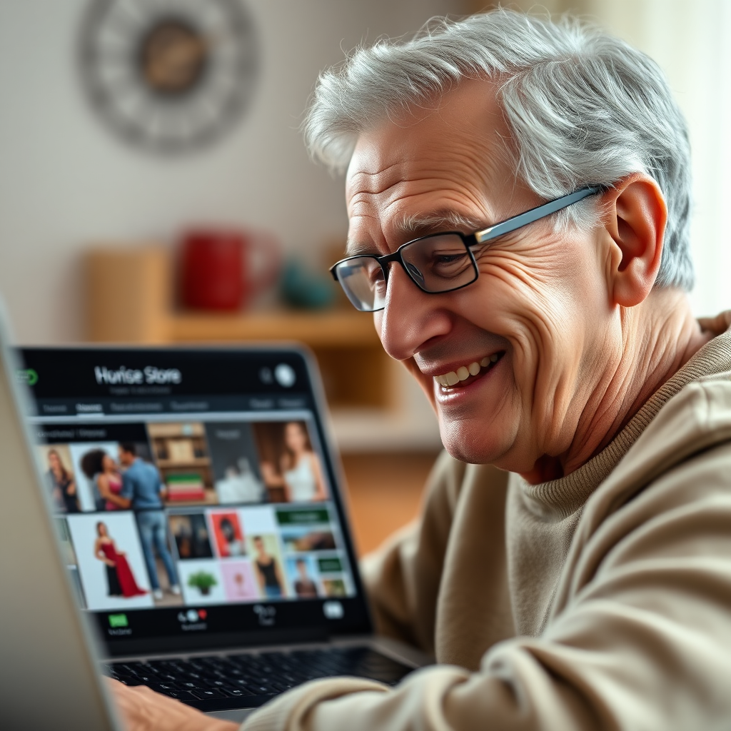 Senior happy with online store results
