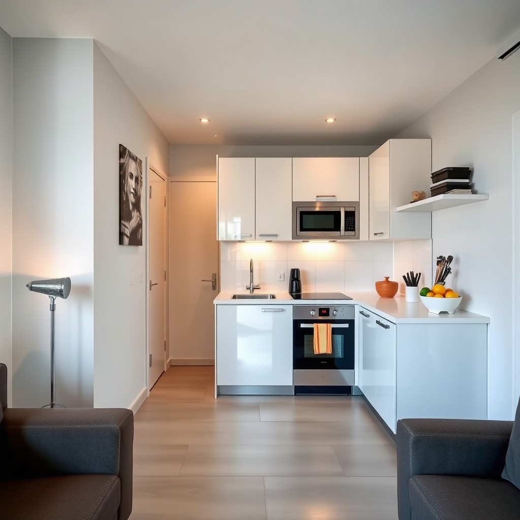 Château de Kergonano kitchenette interior