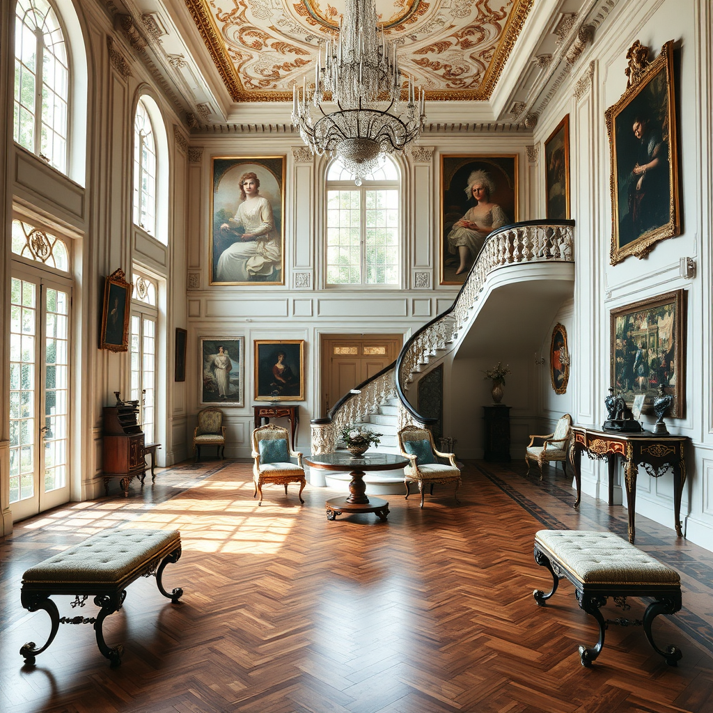 Chateau grand entrance hall