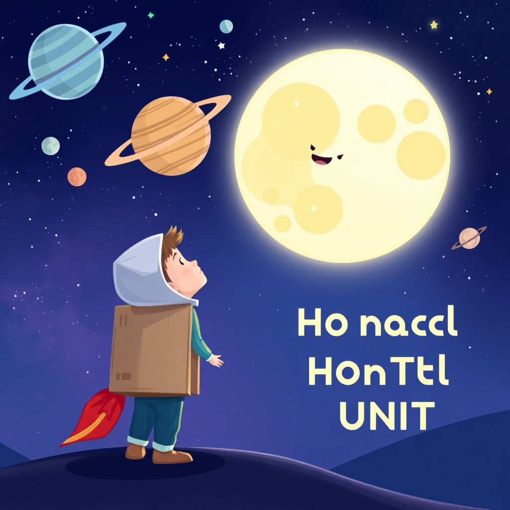 Illustration for a space-themed homeschool unit
