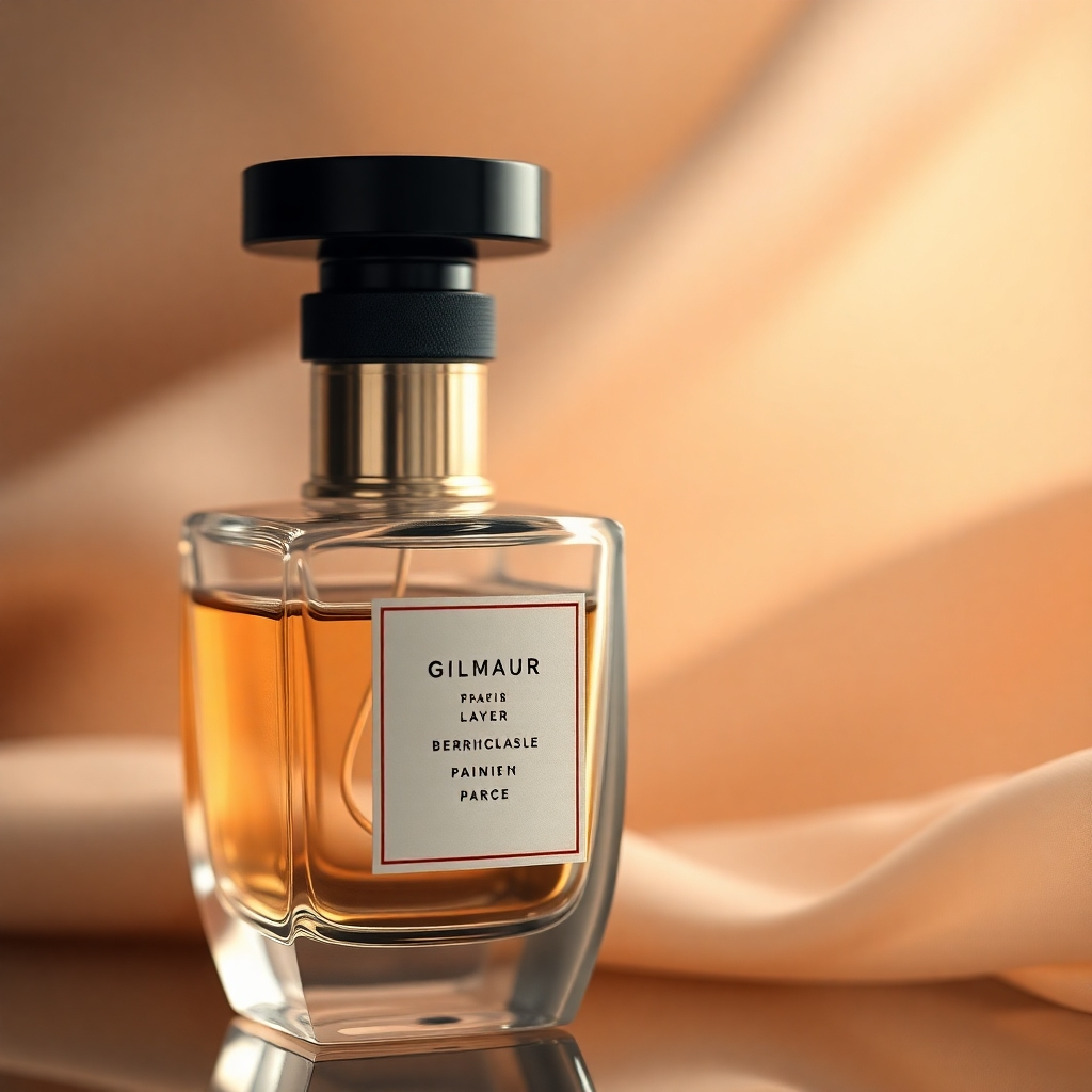 A close-up, detailed shot focusing on the intricate details of a single, high-end perfume bottle.  The bottle should be elegantly designed, with a focus on textures, materials, and unique design elements.  A soft, luxurious background should complement the bottle without distracting from its details. The image should evoke a sense of luxury, craftsmanship, and exclusivity.