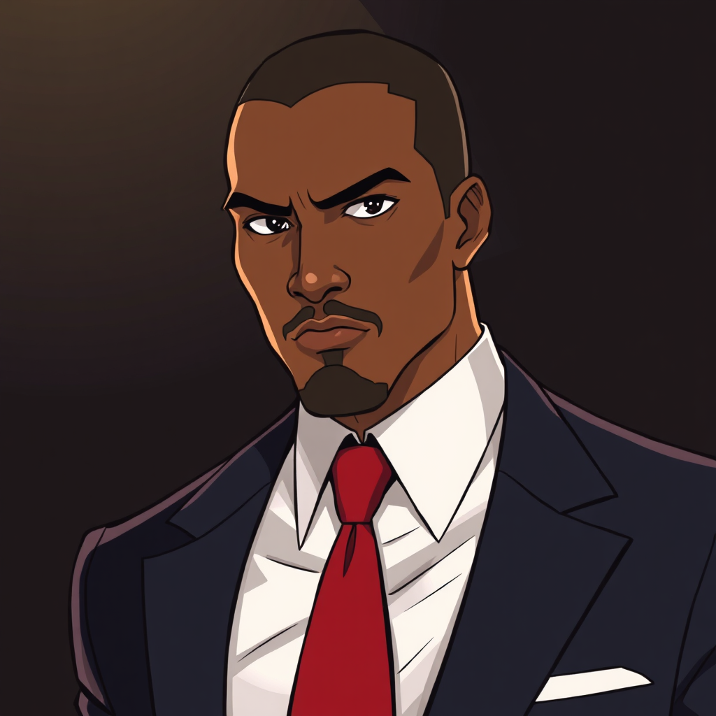 African-American gentleman thief in a suit