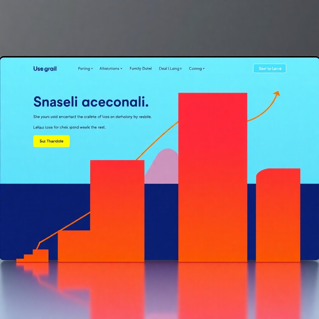 Image showcasing a deal website scaling from small to large, with growth depicted visually. Use a sleek, modern design with vibrant colors.