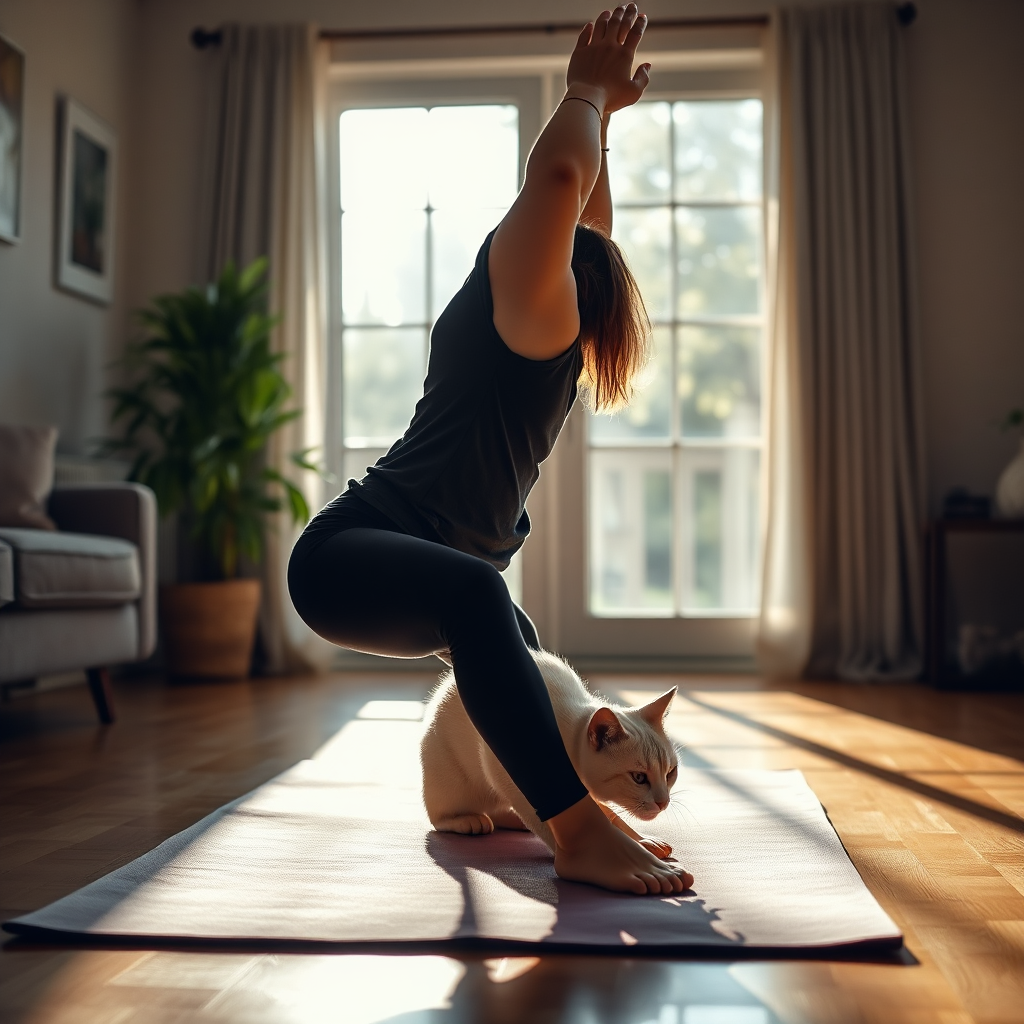 Person performing back-friendly stretch