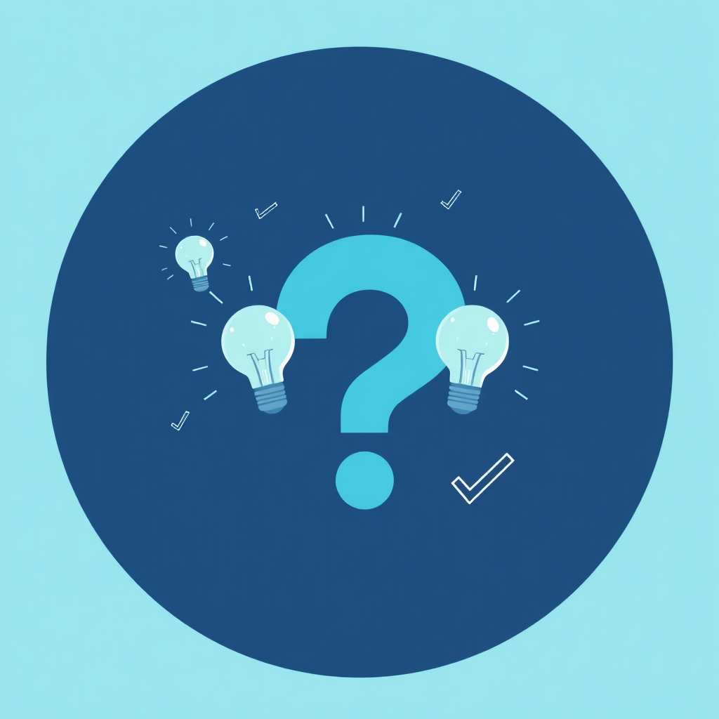 Question mark transforming into solutions