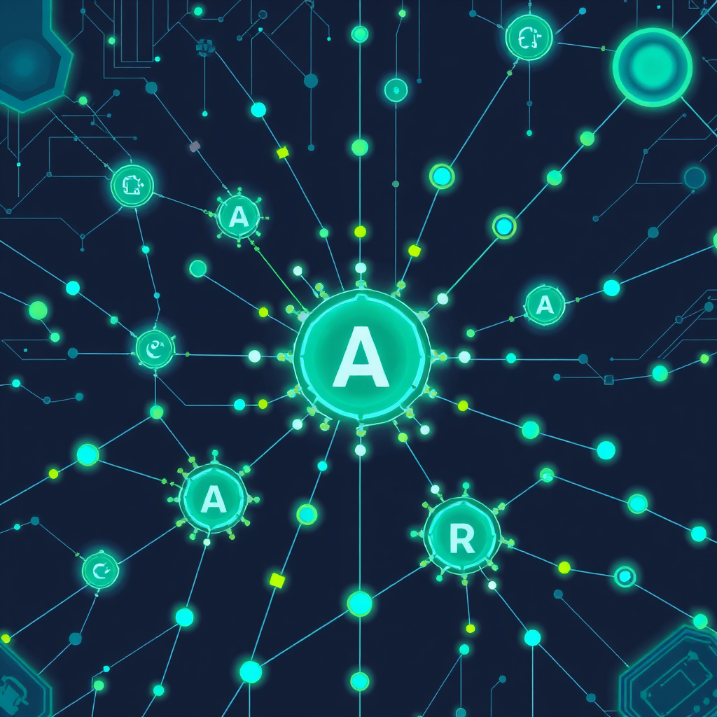 Abstract conceptual illustration of Agentic AI networks
