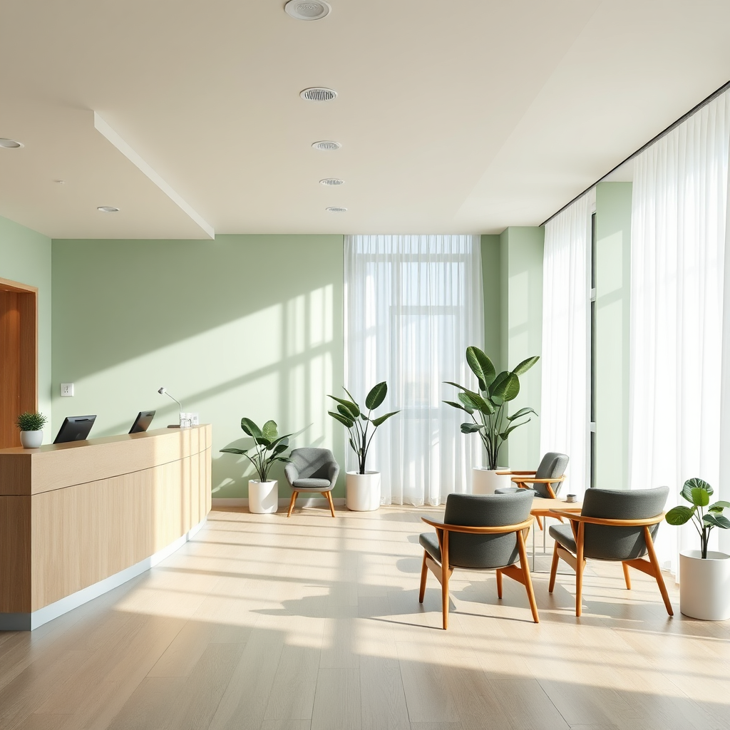 Modern welcoming clinic reception