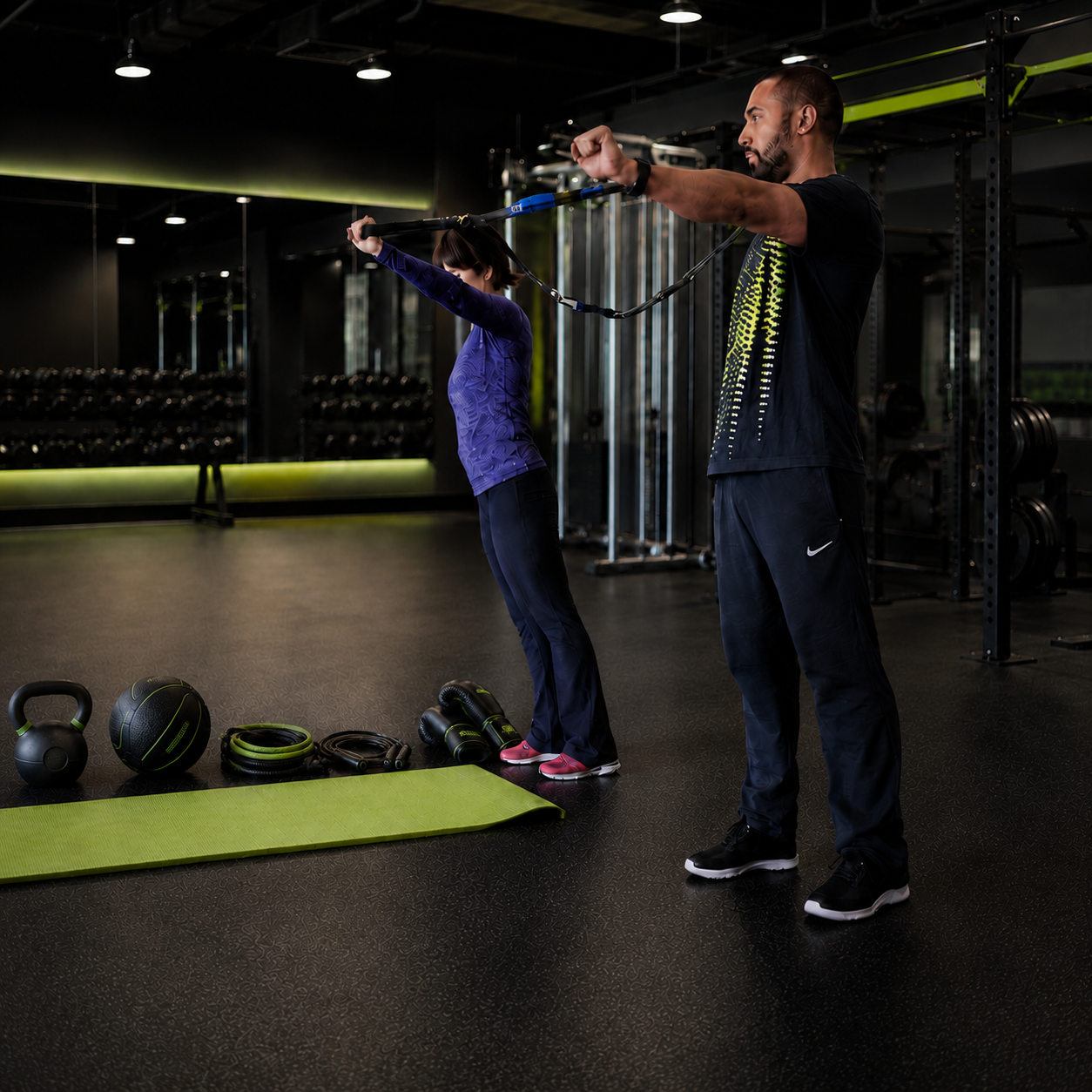 Danny Cortes actively coaching a client
