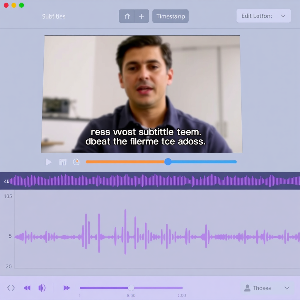 Stora subtitle editor interface
