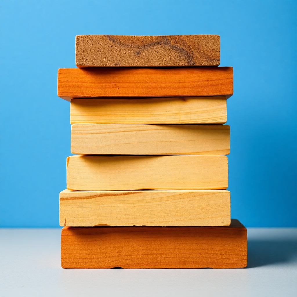 A visual representation of a pyramid, with existing habits at the bottom and new habits being added to the top. Each layer of the pyramid is vibrantly colored and labeled, symbolizing growth and progression in a serene and calm environment.