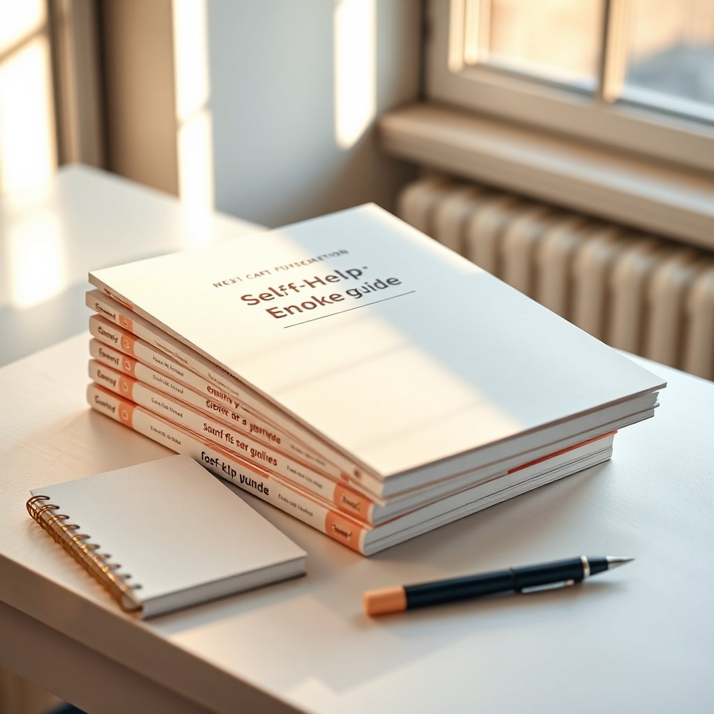 Self‑Empowerment Awakening ebook bundle mockup with layered covers in warm parchment tones