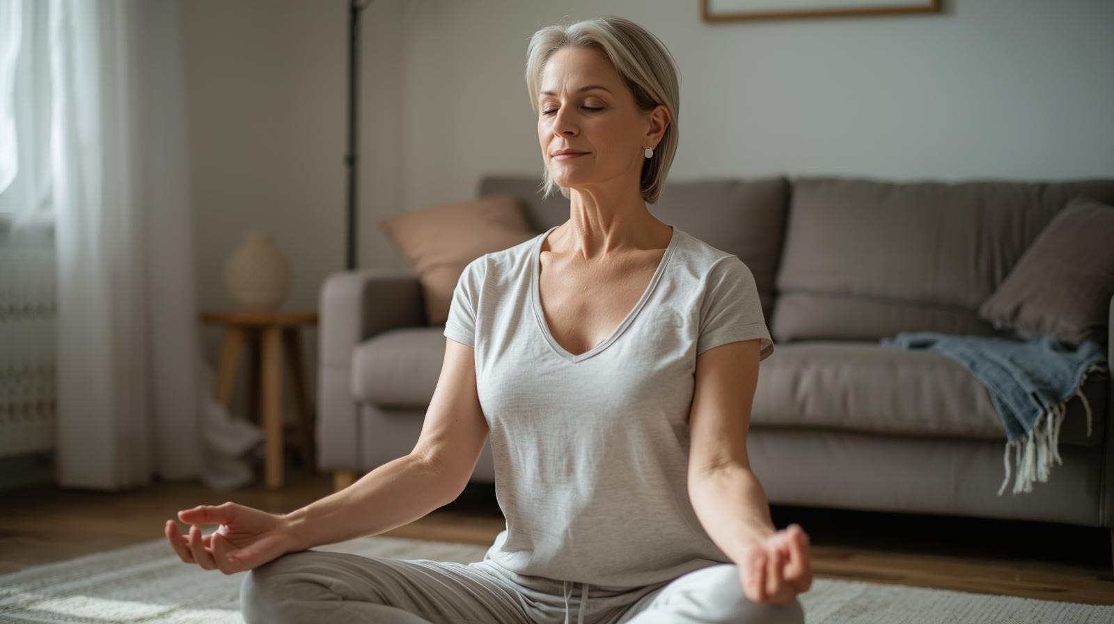 Bereid een gezonde en heerlijke maaltijd in een iemand lichte en luchtige keuken. De keuken is gevuld met natuurlijk licht en voorzien van moderne apparatuur en een stijlvolle inrichting. De persoon glimlacht en geniet van het kookproces, omringd door vers fruit, groenten en andere gezonde ingrediënten. De enorme uitstraling moet een gevoel van welzijn, vitaliteit en bewust eten uitstralen. De stijl moet fotorealistisch zijn, met aandacht voor detail en natuurlijke kleuren.
