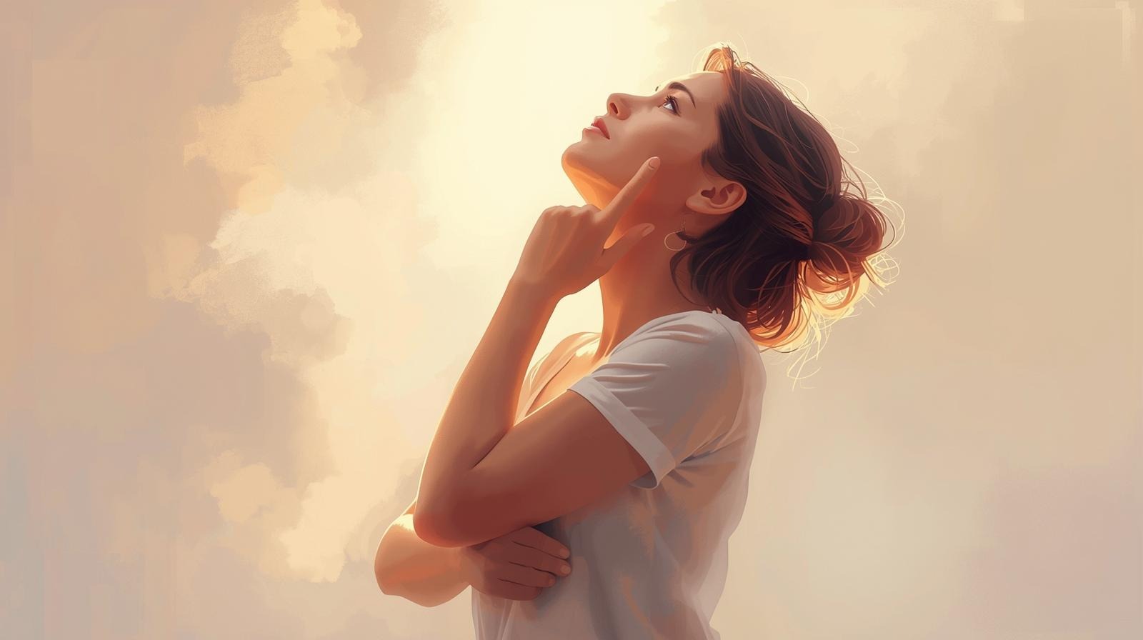 Een gestileerde afbeelding van een zaailing die groeit uit een gebarsten aarde, badend in zonlicht. De zaailing moet levendig groen zijn, wat groei en een nieuw begin symboliseert. De gebarsten aarde moet beperkingen en obstakels uit het verleden vertegenwoordigen. Het zonlicht moet warm en goudkleurig zijn en een gevoel van hoop en optimisme uitstralen. De stijl moet licht abstract zijn, met minimalistische vormen en felle kleuren, om de kracht van persoonlijke groei te zichtbaar.