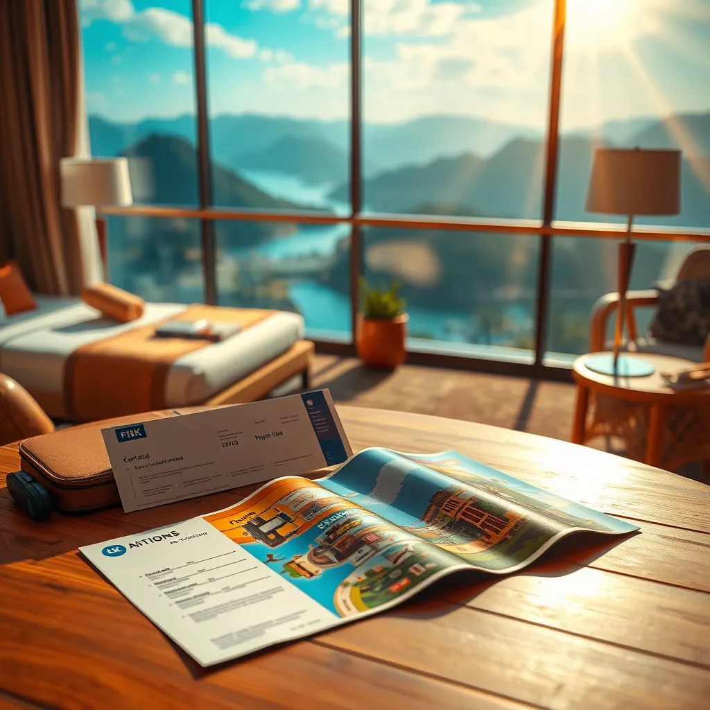 A group of happy travelers holding cruise tickets, with a large banner displaying 'Early-Bird Discounts' in the background. The scene includes a picturesque port with a luxurious cruise ship in the distance.