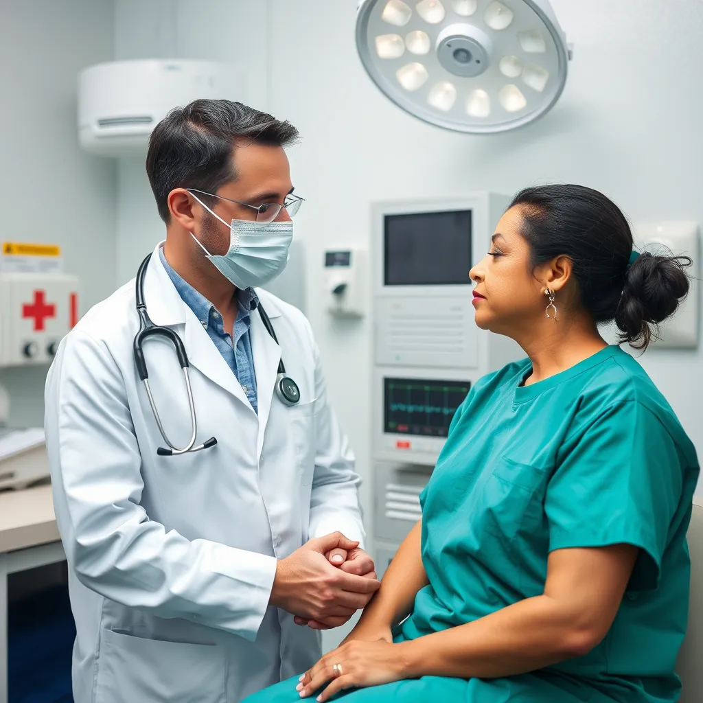 A luxurious cruise ship sailing on calm blue waters at sunset, with happy passengers enjoying various onboard amenities like a pool, a spa, and dining areas. The background shows a beautiful tropical island destination.