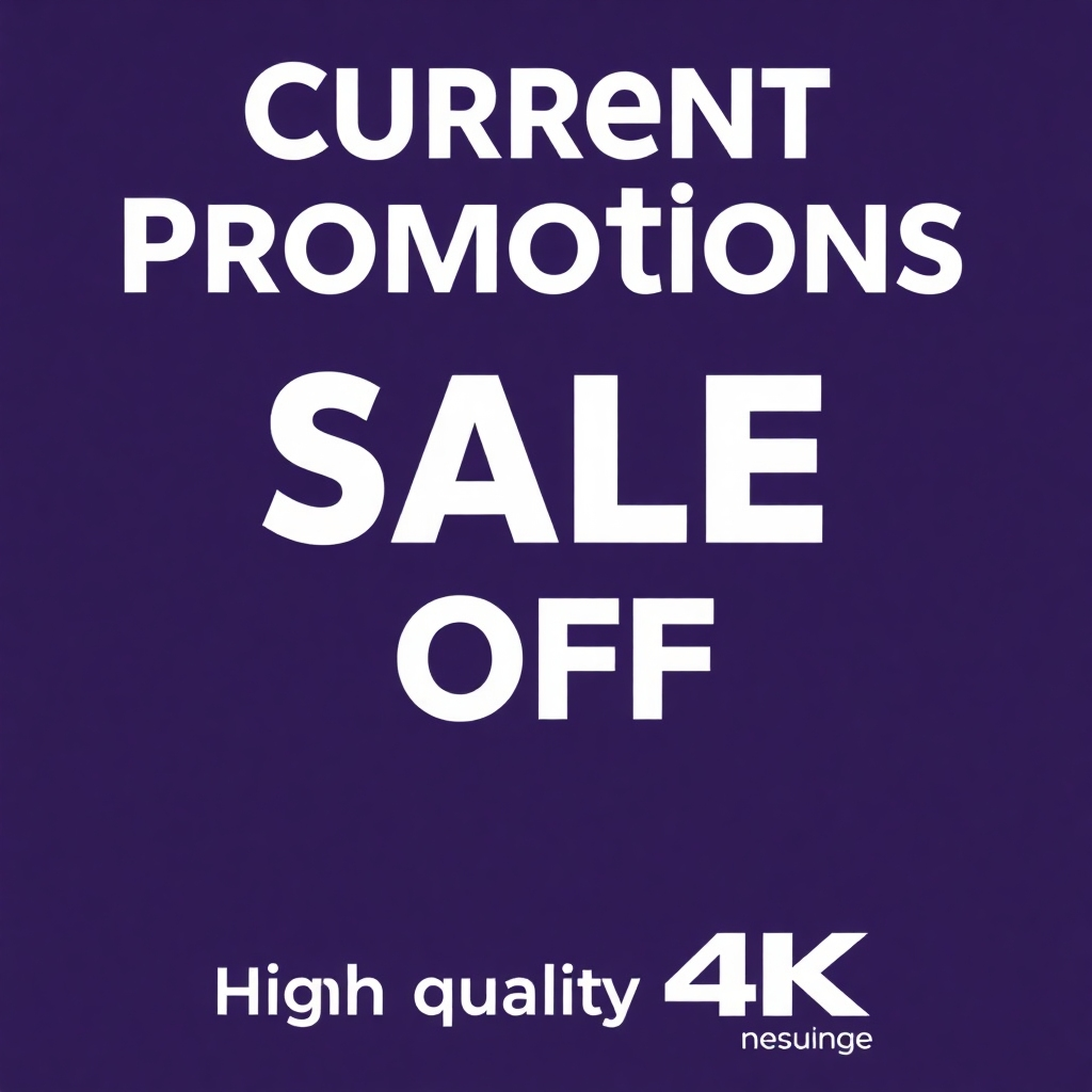 A stylized image showcasing current promotions, such as discounts or special offers, presented in a visually clear and attractive manner. High-quality 4K resolution.
