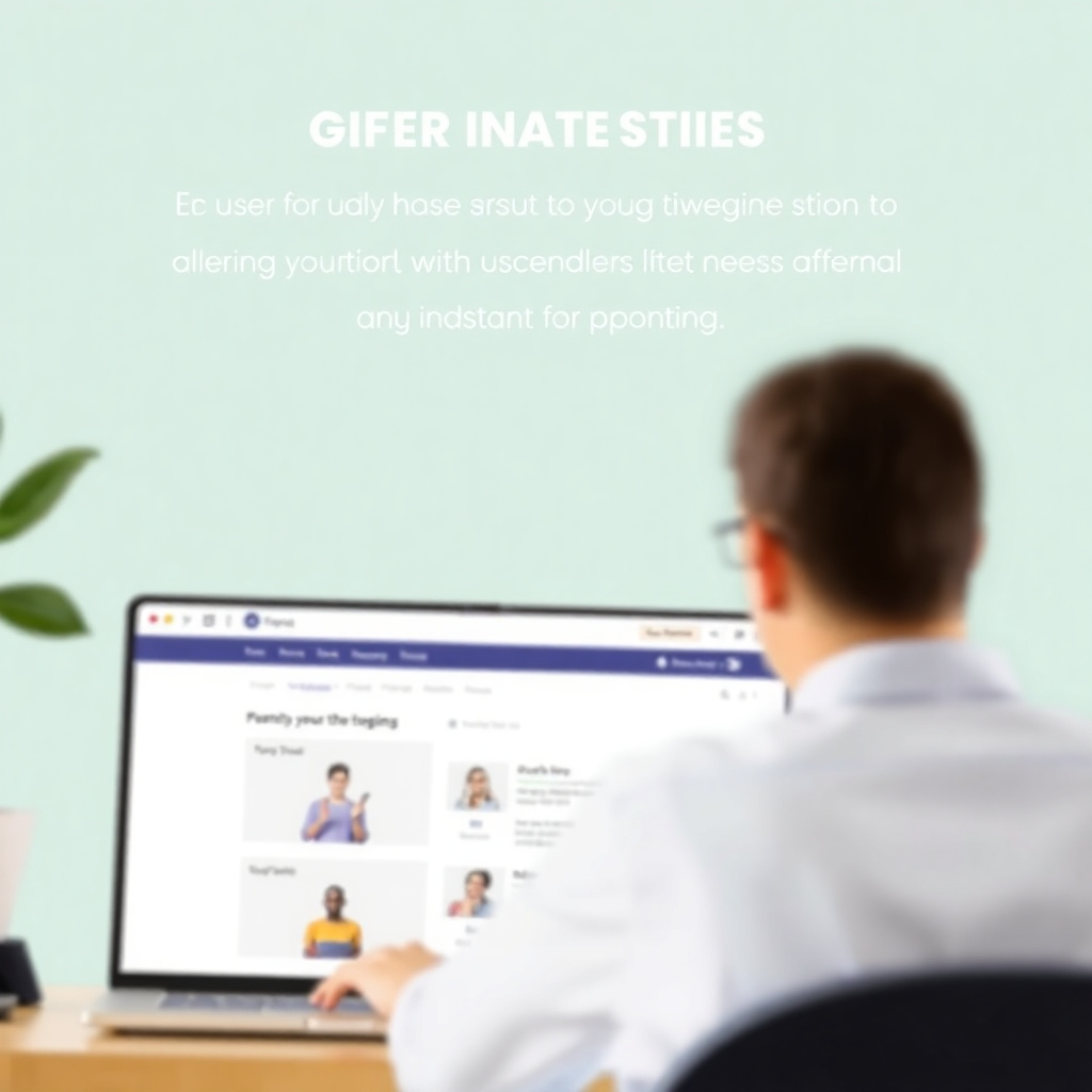 A stylized image showing a user-friendly interface, highlighting the ease of use and simplicity of the website. The background could be simple and clean. The lighting should be soft and inviting. The camera angle should focus on the intuitiveness of the interface.