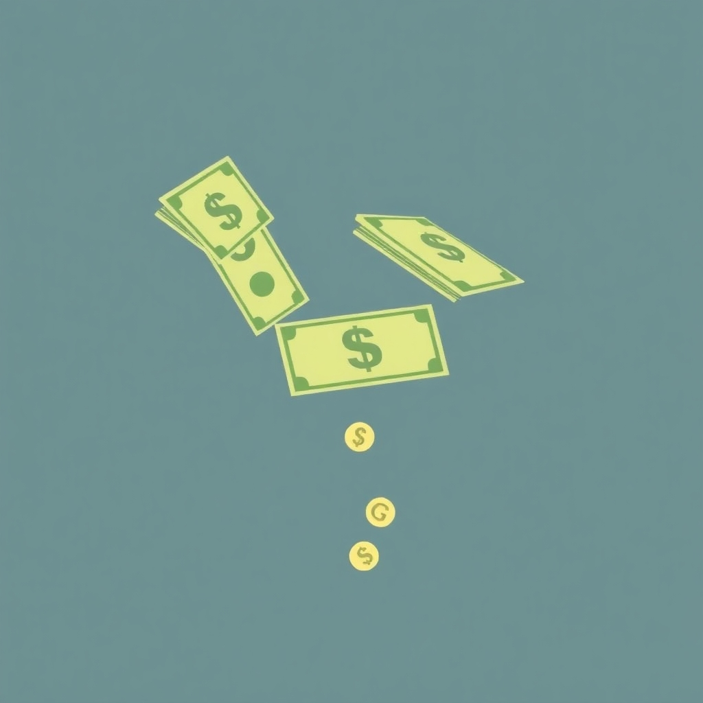 Image of a steady stream of money flowing into a bank account, symbolizing consistent income.