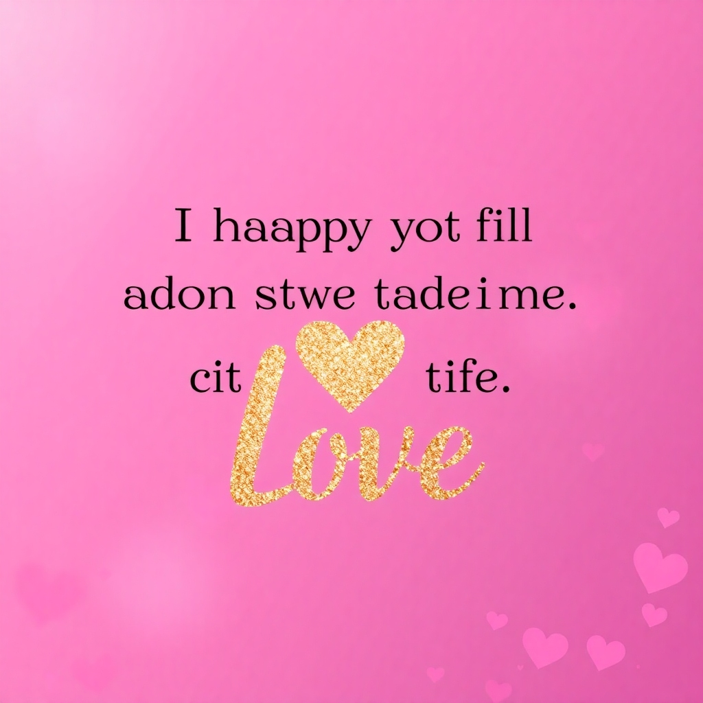 Stylized image with pink and gold hues, emphasizing a romantic mood. The image evokes a sense of positive energy and love.