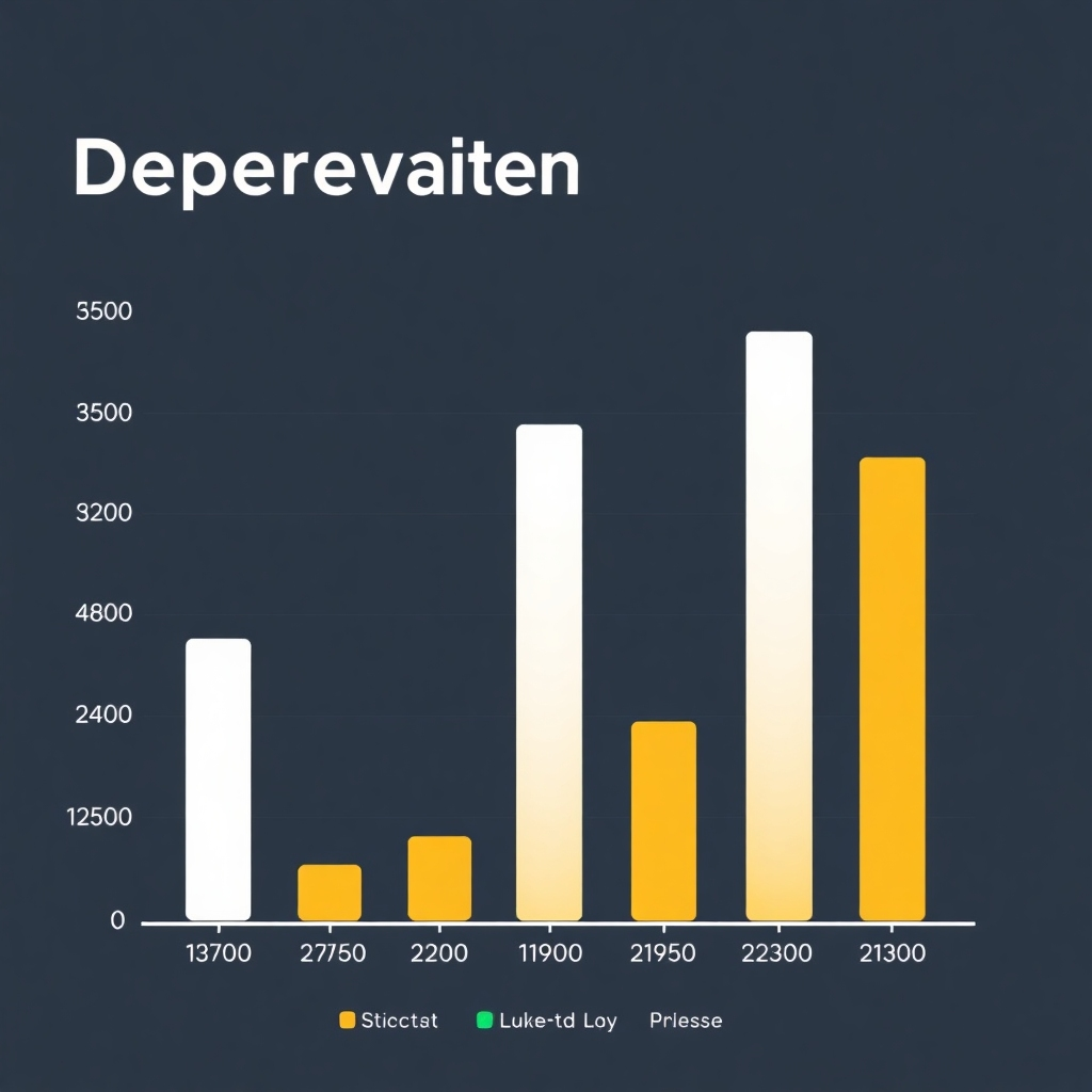 A chart or graph showing the depreciation of an asset over time. The data should be clearly presented using a clean and easy-to-understand format.  Use modern data visualization techniques.