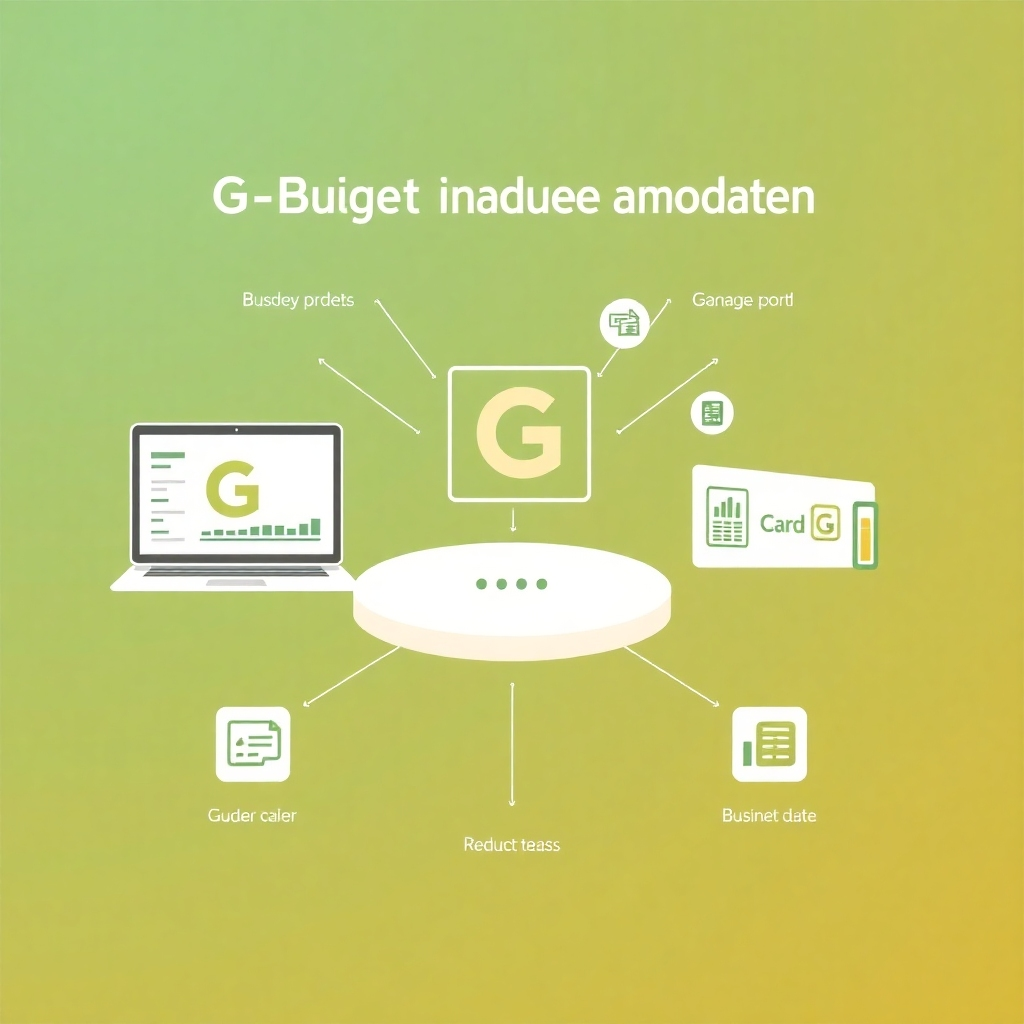 An image showcasing seamless integration of G-Budget module with other business software platforms. Use a clean, professional design.